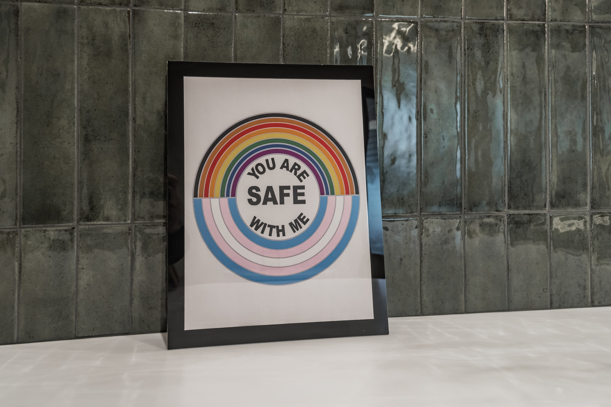 You are safe with me Pride sign